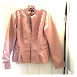 Light pink leather jacket